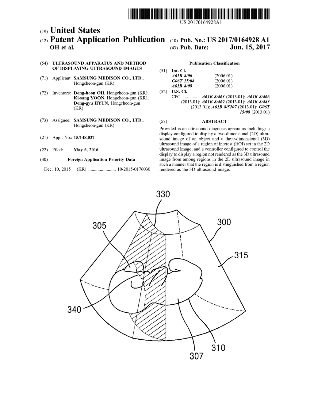 ULTRASOUND APPARATUS AND METHOD OF DISPLAYING ULTRASOUND IMAGES - diagram, schematic, and image 01