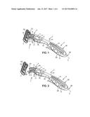 A RAZOR HANDLE COMPRISING INSERTS WITHIN HOLES AND RAZOR COMPRISING SUCH A     RAZOR HANDLE diagram and image