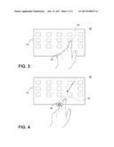 TOUCH SCREEN DISPLAY HAVING AN EXTERNAL PHYSICAL ELEMENT FOR ASSOCIATION     WITH SCREEN ICONS diagram and image