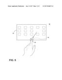 TOUCH SCREEN DISPLAY HAVING AN EXTERNAL PHYSICAL ELEMENT FOR ASSOCIATION     WITH SCREEN ICONS diagram and image