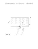 TOUCH SCREEN DISPLAY HAVING AN EXTERNAL PHYSICAL ELEMENT FOR ASSOCIATION     WITH SCREEN ICONS diagram and image