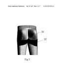 SHAPE ENHANCING GARMENTS WITH DISCONTINUOUS ELASTIC POLYMER COMPOSITION diagram and image