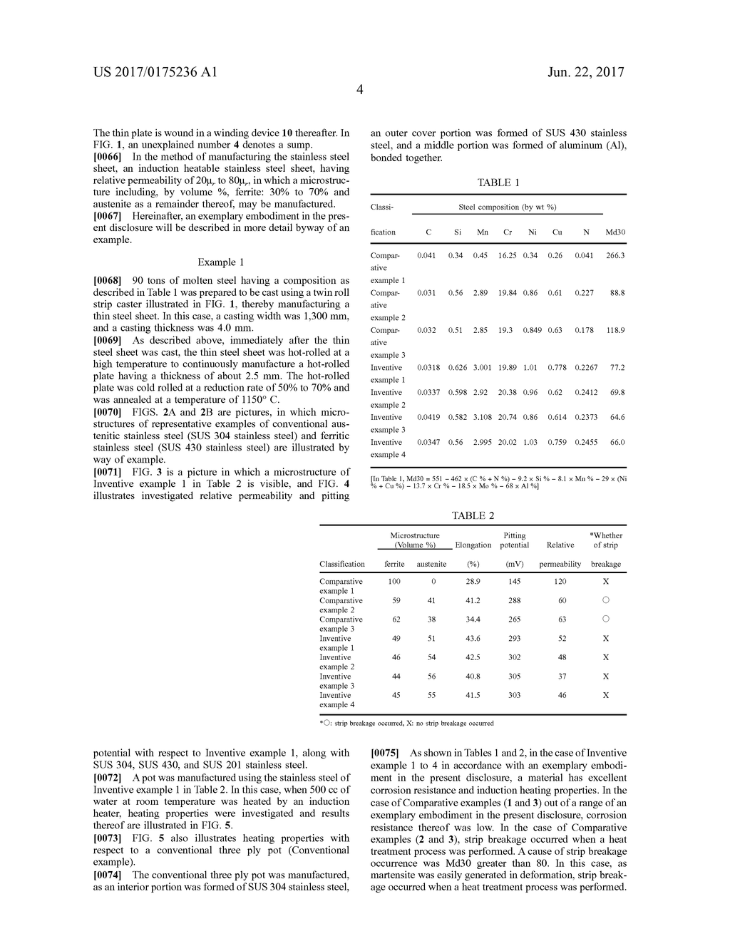 INDUCTION HEATABLE STAINLESS STEEL SHEET HAVING EXCELLENT CORROSION     RESISTANCE AND METHOD OF MANUFACTURING THE SAME - diagram, schematic, and image 10