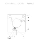 METHOD FOR PRODUCTION OF A COMPOSITE LAYER COMPRISING A PLASTIC FOIL AND A     LAYER DEPOSITED THEREON diagram and image