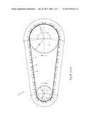 Belt Conveyor with Wedge Elements for Changing Curvature at Deflection     Wheels diagram and image