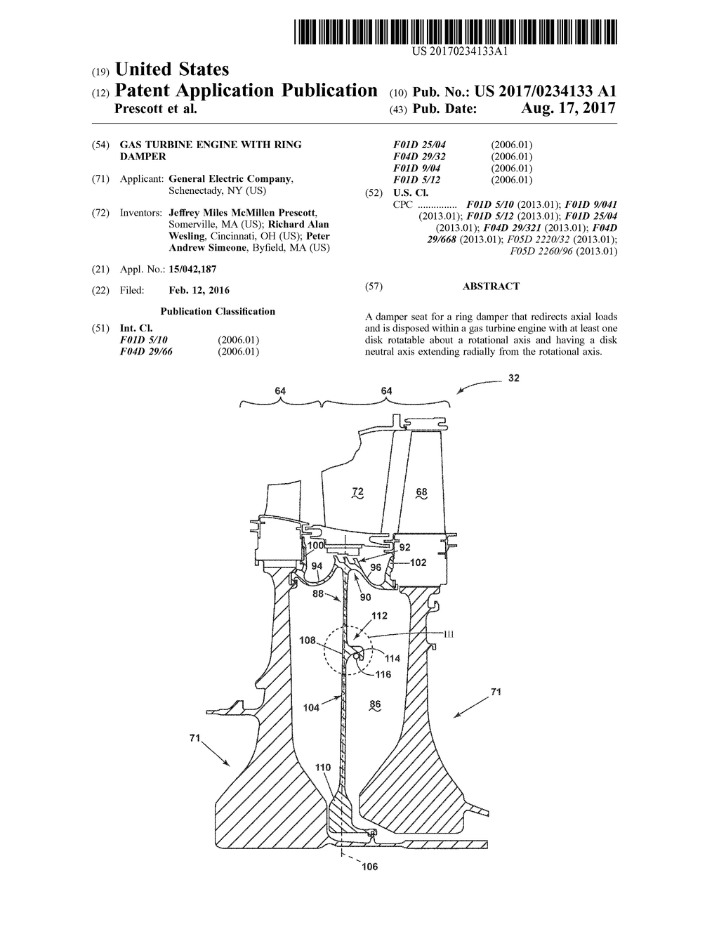 GAS TURBINE ENGINE WITH RING DAMPER - diagram, schematic, and image 01