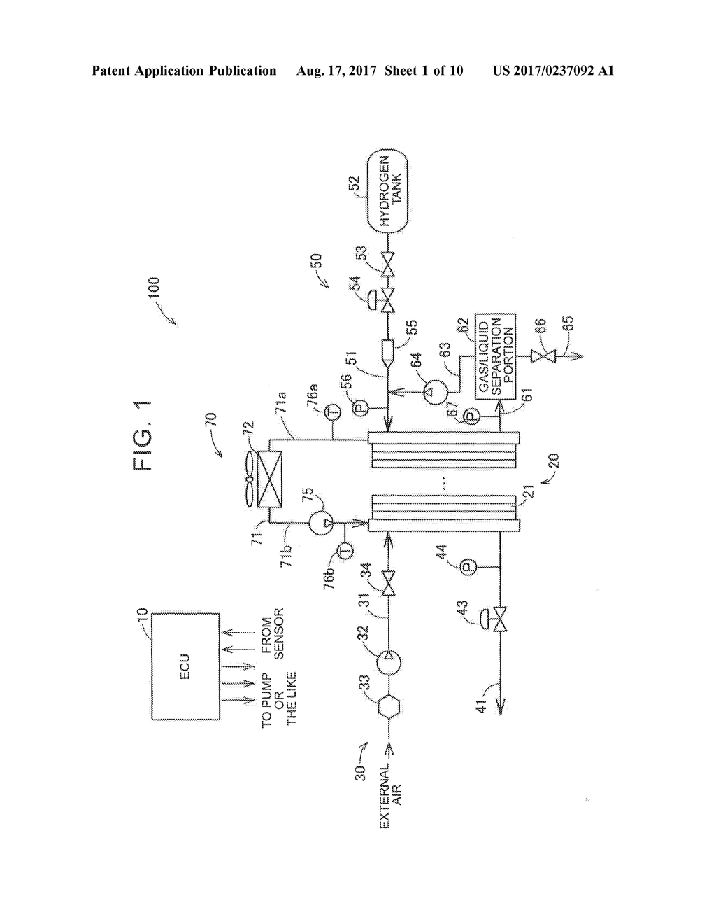 FUEL CELL SYSTEM AND SCAVENGING METHOD OF FUEL CELL - diagram, schematic, and image 02