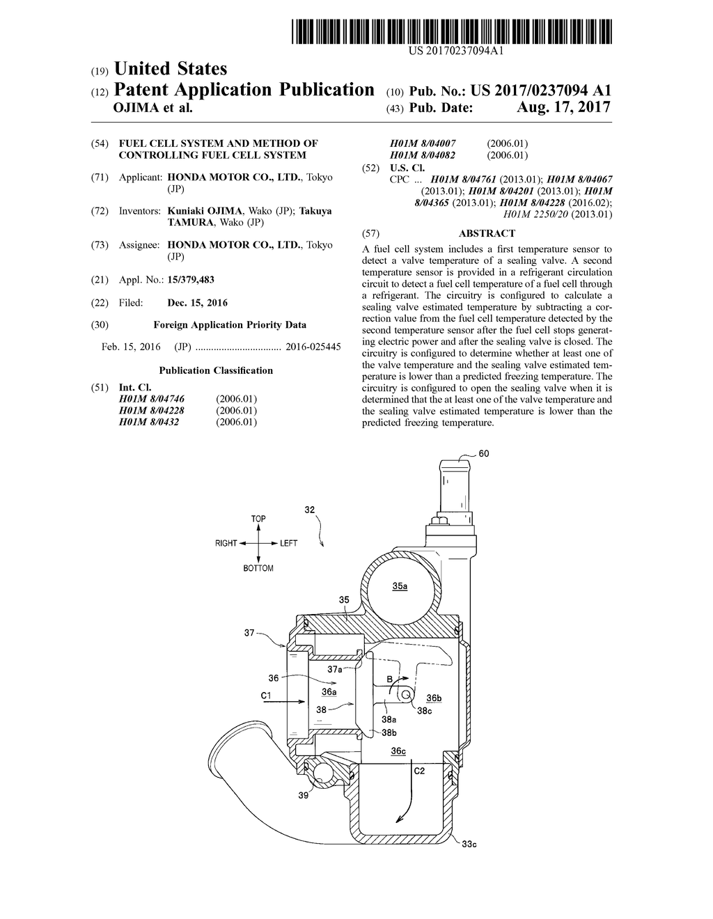 FUEL CELL SYSTEM AND METHOD OF CONTROLLING FUEL CELL SYSTEM - diagram, schematic, and image 01