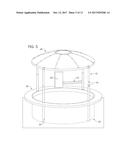 ABOVE-GROUND SWIMMING POOL WITH INTEGRAL AUTOMATIC RAISING AND LOWERING     HARD COVER, AND AN AUTOMATIC RAISING AND LOWERING RETROFIT HARD COVER FOR     AN EXISTING IN-GROUND AND ABOVE-GROUND SWIMMING POOL diagram and image