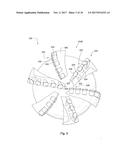 Downhole Drill Bit Incorporating Cutting Elements of Different Geometries diagram and image