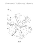 Downhole Drill Bit Incorporating Cutting Elements of Different Geometries diagram and image