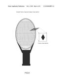 Tennis Racket Side Frame Stings or Diamond Shape Frame, for More Ball     Spins and for Reduce Errors. diagram and image