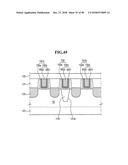 SEMICONDUCTOR DEVICES INCLUDING A DUMMY GATE STRUCTURE ON A FIN diagram and image